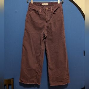 Zara Wide Leg Purple Jeans